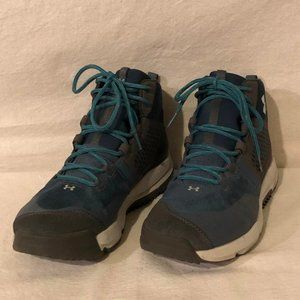 Size 9.5 Women's Under Armour UA Maraine "1268865-467" Blue Waterproof Hiking Bo